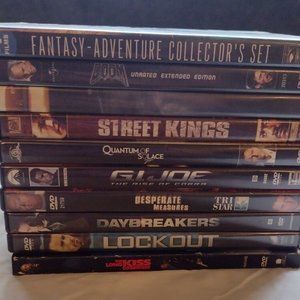 DVDs Movies Mixed Lot of 10 Features Dwayne Johnson, Keanu Reeves and more.